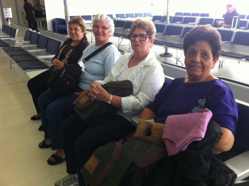 No aeroporto de Porto Alegre.
