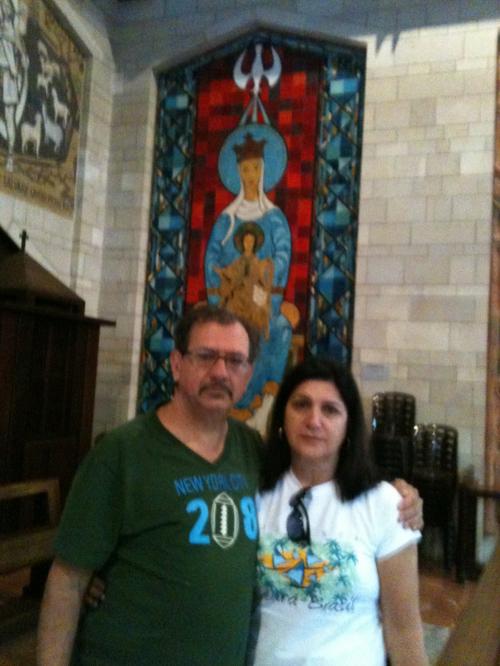 Na Basílica da Anunciação, em Nazareth.