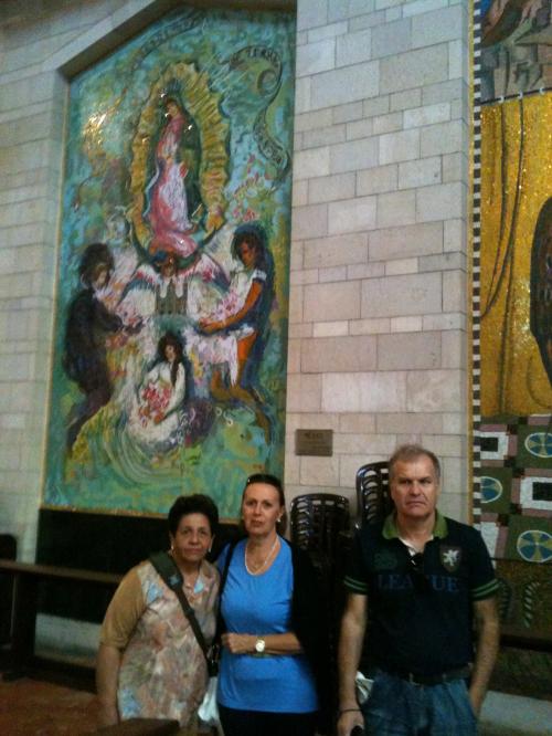Na Basílica da Anunciação, em Nazareth.