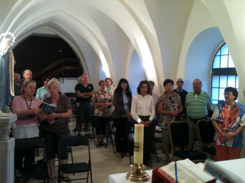 Nossa Celebração, numa capela da Basílica da Anunciação, em Nazareth.
