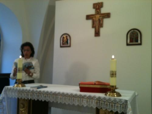 Nossa Celebração, numa capela da Basílica da Anunciação, em Nazareth.