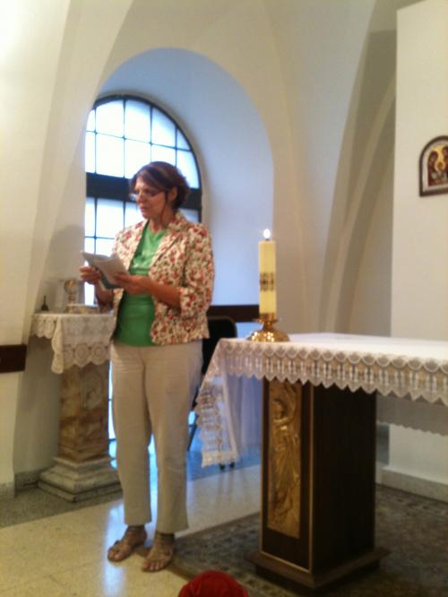 Nossa Celebração, numa capela da Basílica da Anunciação, em Nazareth.