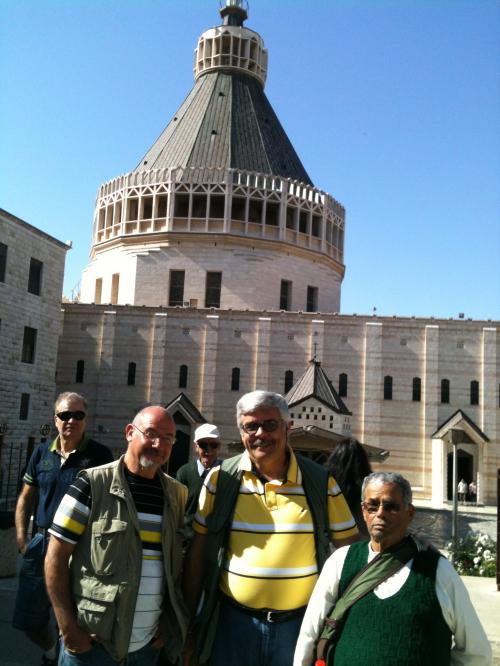 Na Basílica da Anunciação, em Nazareth.