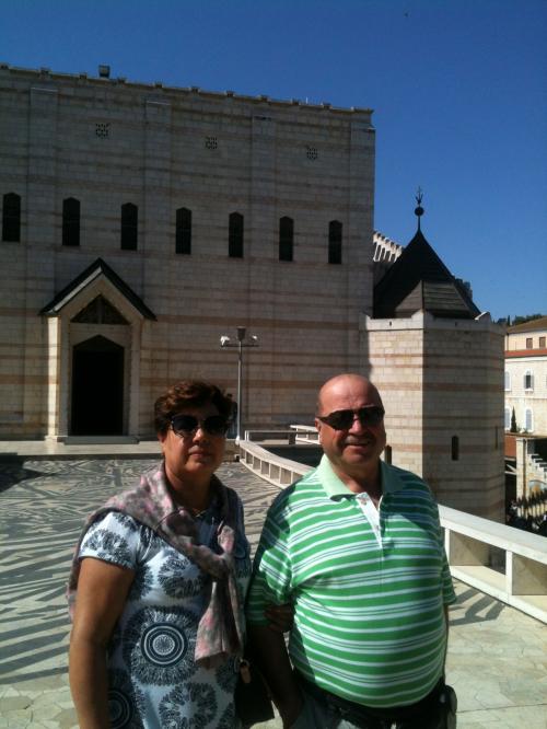 Na Basílica da Anunciação, em Nazareth.