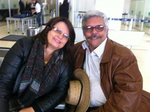 No aeroporto de Porto Alegre.