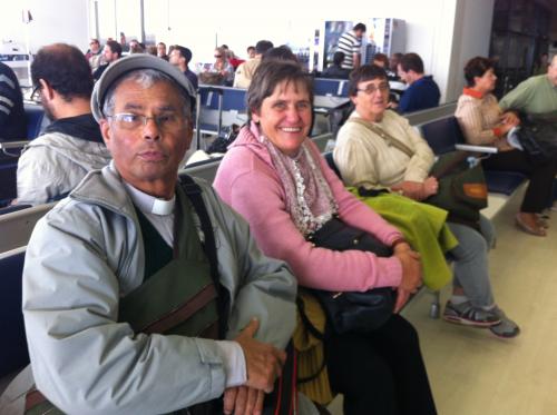 No aeroporto de Porto Alegre.