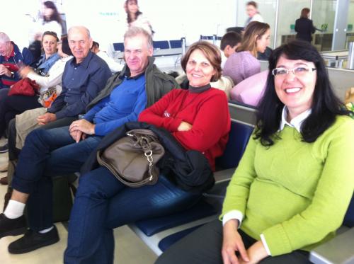 No aeroporto de Porto Alegre.