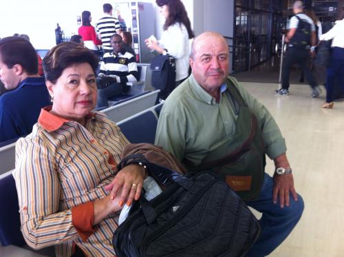 No aeroporto de Porto Alegre.