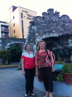 Nos jardins de nosso hotel em Guanajuato.
