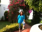 Nos Jardins de nosso Hotel em Patzcuaro.