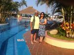 Na piscina de nosso hotelzinho em Puerto Vallarta.