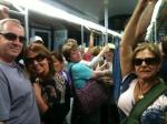 No metro de Madrid, a caminho da estação do Trem Bala.