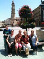 Na Praça central de Zaragoza.