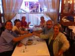 Nosso jantar no Hotel Moderne em Lourdes.