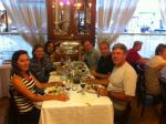 Nosso jantar no Hotel Moderne em Lourdes.