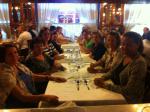 Nosso jantar no Hotel Moderne em Lourdes.