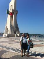 No momunento às Grandes Navegações, em Lisboa.
