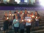 Na cerimônia do Terço e da Procissão das velas no Santuário de N. Sra. de Fátima