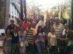 Grupo na Via Dolorosa, em Jerusalem. 