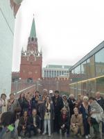 Visitando o Kremlin, em Moscou. 
