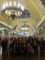 Visitando o metrô de Moscou. 