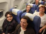 Embarcando para Madrid. 