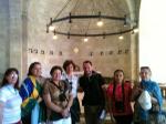 Visitando Tabgha, na Igreja da multiplicação dos 5 pães e 2 peixes