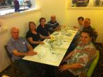 Nosso primeiro jantar em grupo, em Tel Aviv