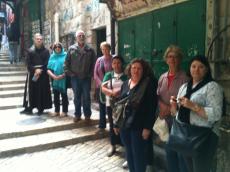 Durante nossa caminhada na Via Dolorosa