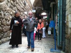 Durante nossa caminhada na Via Dolorosa