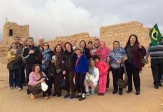 Grupo no alto da fortaleza Masada