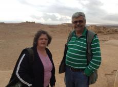 No alto da fortaleza Masada