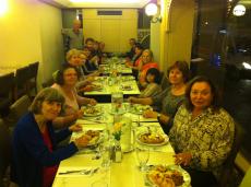 Jantar no hotel em Tel Aviv