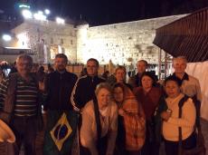 Na visita ao Muro das Lamentações em Jerusalém