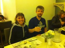 Jantar no hotel em Tel Aviv
