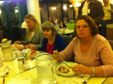 Jantar no hotel em Tel Aviv