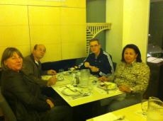 Jantar no hotel em Tel Aviv