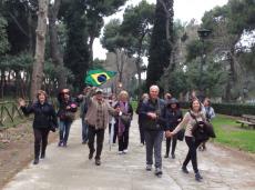 Visitando as ruínas da cidade de Pompéia