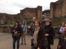 Visitando as ruínas da cidade de Pompéia