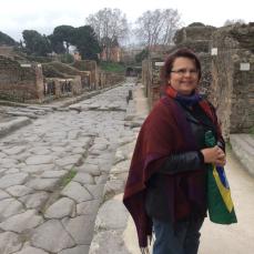 Visitando as ruínas da cidade de Pompéia