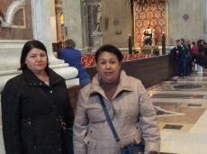 Durante visita à Basílica de São Pedro, em Roma (Vaticano)