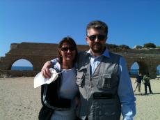 No Aqueduto de Herodes, em Cesarea Marítima