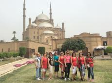 Na Mesquita de Alabastro, no Cairo