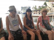 Passeando de Faluka, barco a vela, típico do Egito