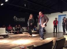 Nosso Manequim no desfile de casacos de couro