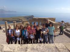 Na Acrópole de Lindos, na Ilha de Rhodes