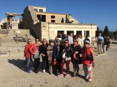 Nas ruínas do Palácio do Rei Minos na Ilha de Creta