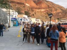 No final de nosso passeio em Santorini