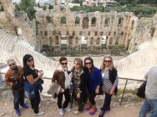 No Odeon da Acrópole, agora visto de cima, em Atenas