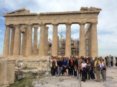 No Parthenon, na Acrópole, em Atenas